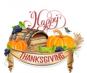 Thanksgiving day labels creative design vector 01