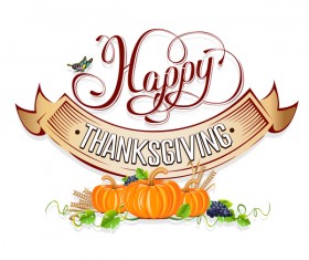 Thanksgiving day labels creative design vector 02