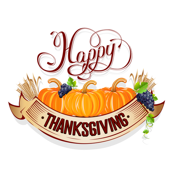 Thanksgiving day labels creative design vector 03