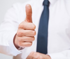Thumbs up businessman Stock Photo 02