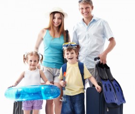 To travel happy family Stock Photo