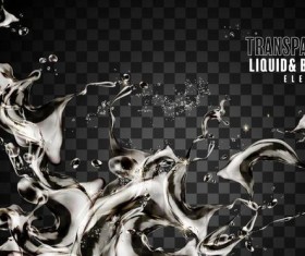 Transparent liquid splashing illustration vector
