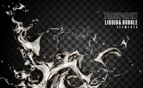Transparent liquid splashing illustration vector