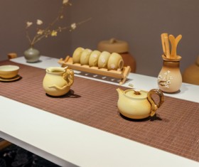 Unique tea set Stock Photo