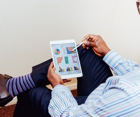 Use Apple Tablet iPad Stock Photo