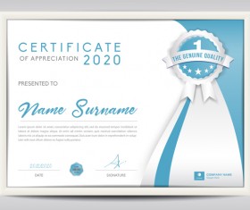 Vector certificate template with diploma design 01