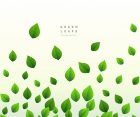 Vector green leaves background design 02