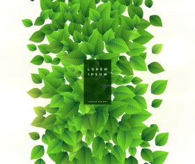 Vector green leaves background design 03