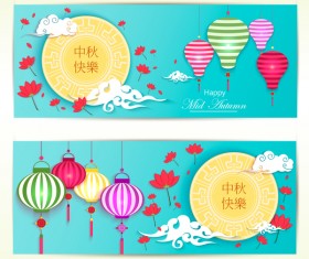 Vector mid autumn festival banner vector 01