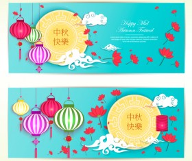 Vector mid autumn festival banner vector 02
