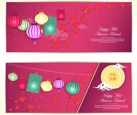 Vector mid autumn festival banner vector 04