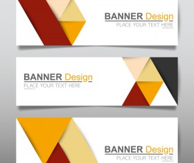 Vector set of modern banners template design 02