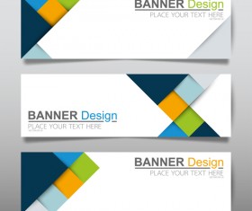 Vector set of modern banners template design 03
