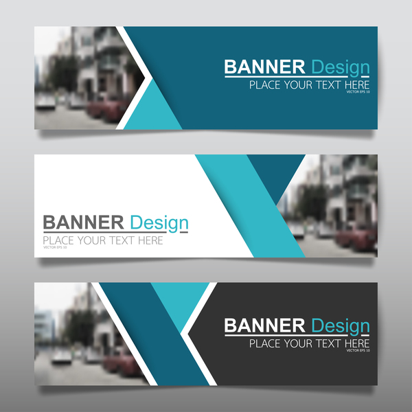Vector set of modern banners template design 07