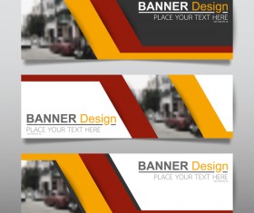 Vector set of modern banners template design 08