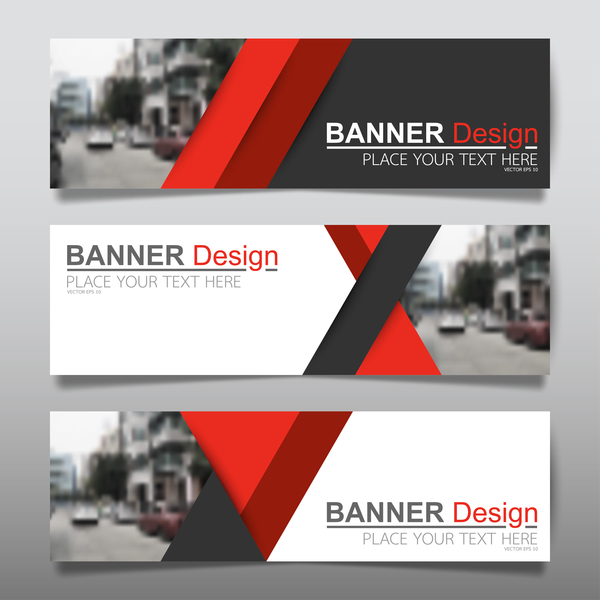 Vector set of modern banners template design 11