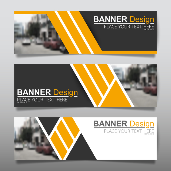 Vector set of modern banners template design 13