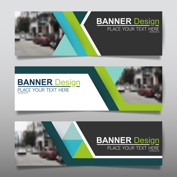 Vector set of modern banners template design 14
