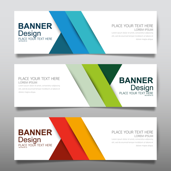 Vector set of modern banners template design 18