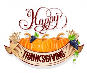 Vector thanksgiving day labels set 03