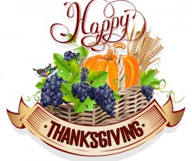 Vector thanksgiving day labels set 04