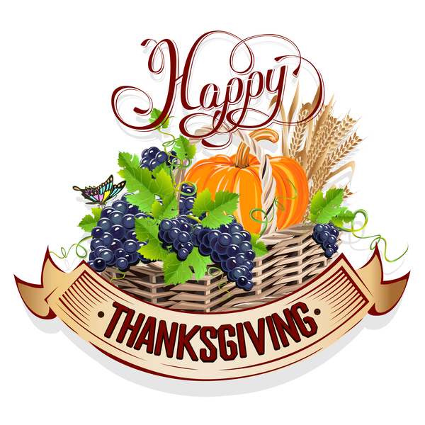 Vector thanksgiving day labels set 04
