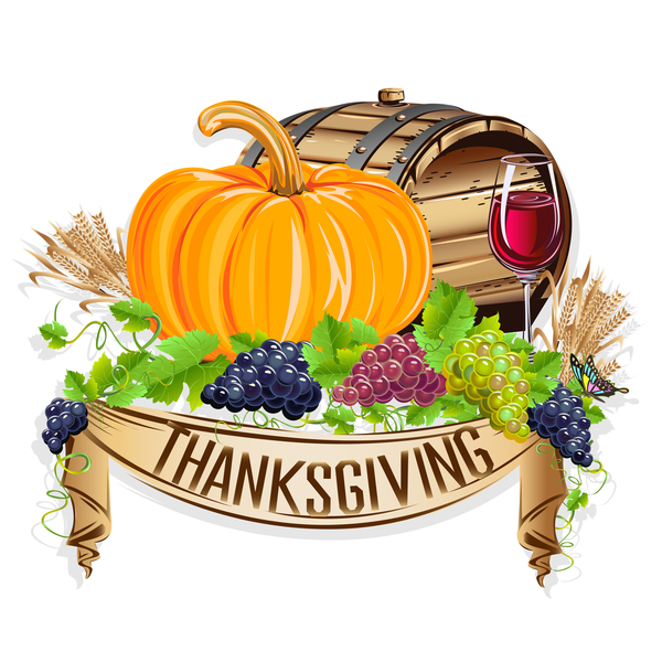 Vector thanksgiving day labels set 06