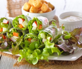 Vietnamese spring rolls Stock Photo