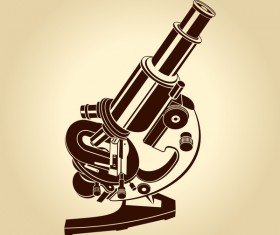 Vintage microscope vector