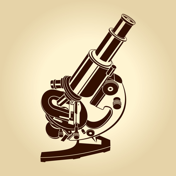 Vintage microscope vector