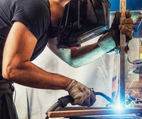 Welding professional worker Stock Photo 04