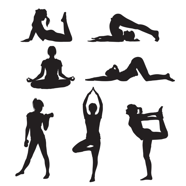 Set Yoga Poses Vector & Photo (Free Trial) | Bigstock