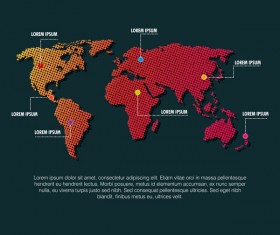 World infographic template vector material 09