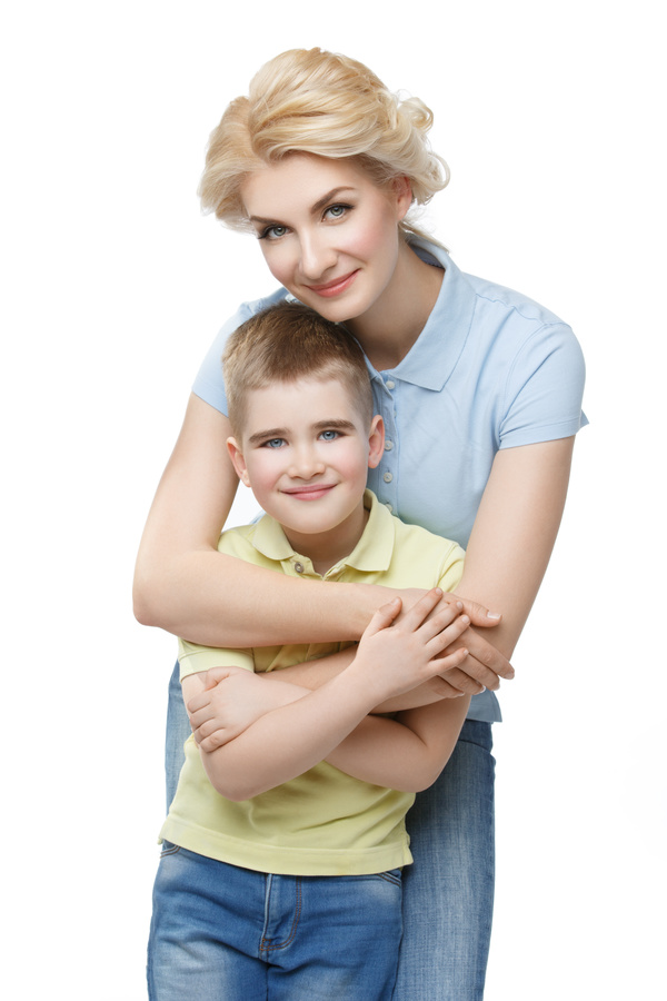 Young beautiful mother with children Stock Photo 01