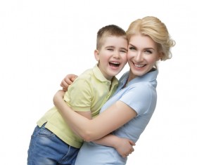 Young beautiful mother with children Stock Photo 02