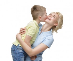 Young beautiful mother with children Stock Photo 03