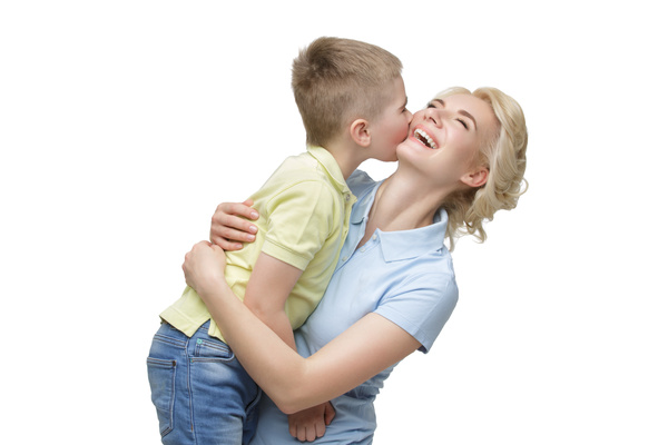 Young beautiful mother with children Stock Photo 03