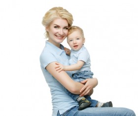 Young beautiful mother with children Stock Photo 08