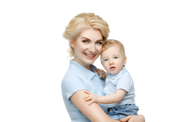 Young beautiful mother with children Stock Photo 09