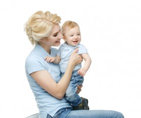 Young beautiful mother with children Stock Photo 10