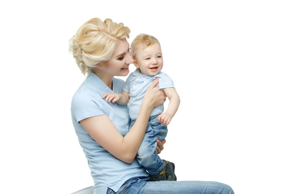 Young beautiful mother with children Stock Photo 10