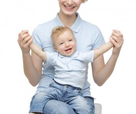 Young beautiful mother with children Stock Photo 12