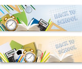 Objects School supplies design vector 02 free download