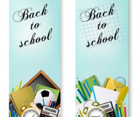 back to school banners vector 01