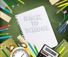 back to school frame with supplies vector