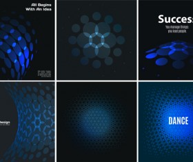 blue tech with black background vector 04