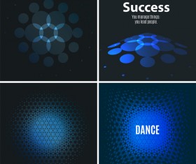 blue tech with black background vector 08