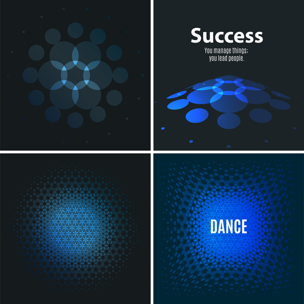 blue tech with black background vector 08