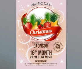 christmas night poster template vectors material
