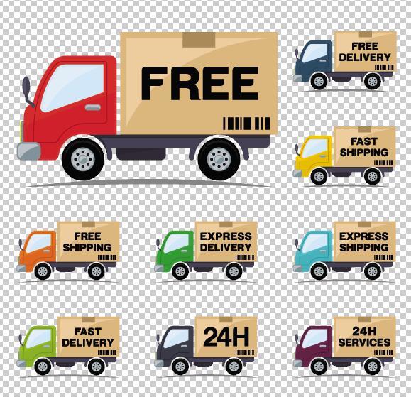 delivery car vector material 02